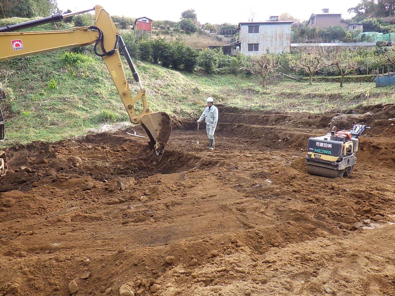 萬松院　盛土工　段切り作業状況（R6.12.20）